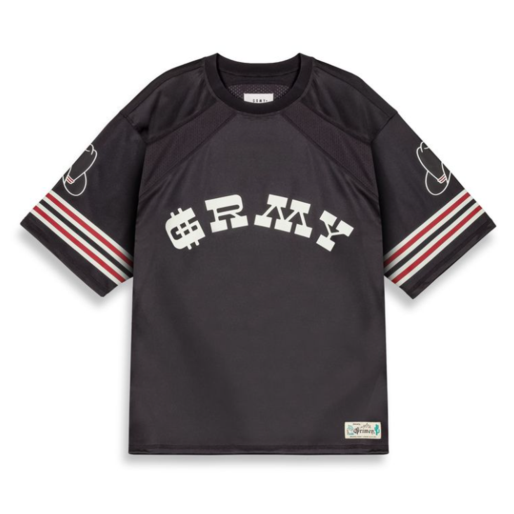 Lone Hand Mesh Football Jersey Black