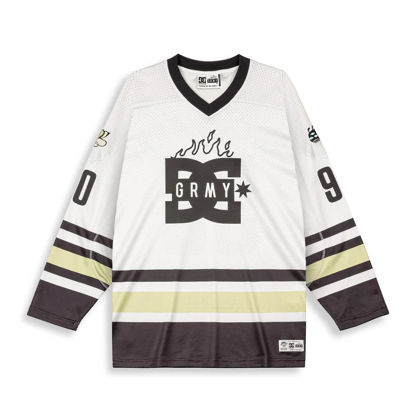 Camiseta De Hockey The Swarm Dc Shoes X Grimey Off White
